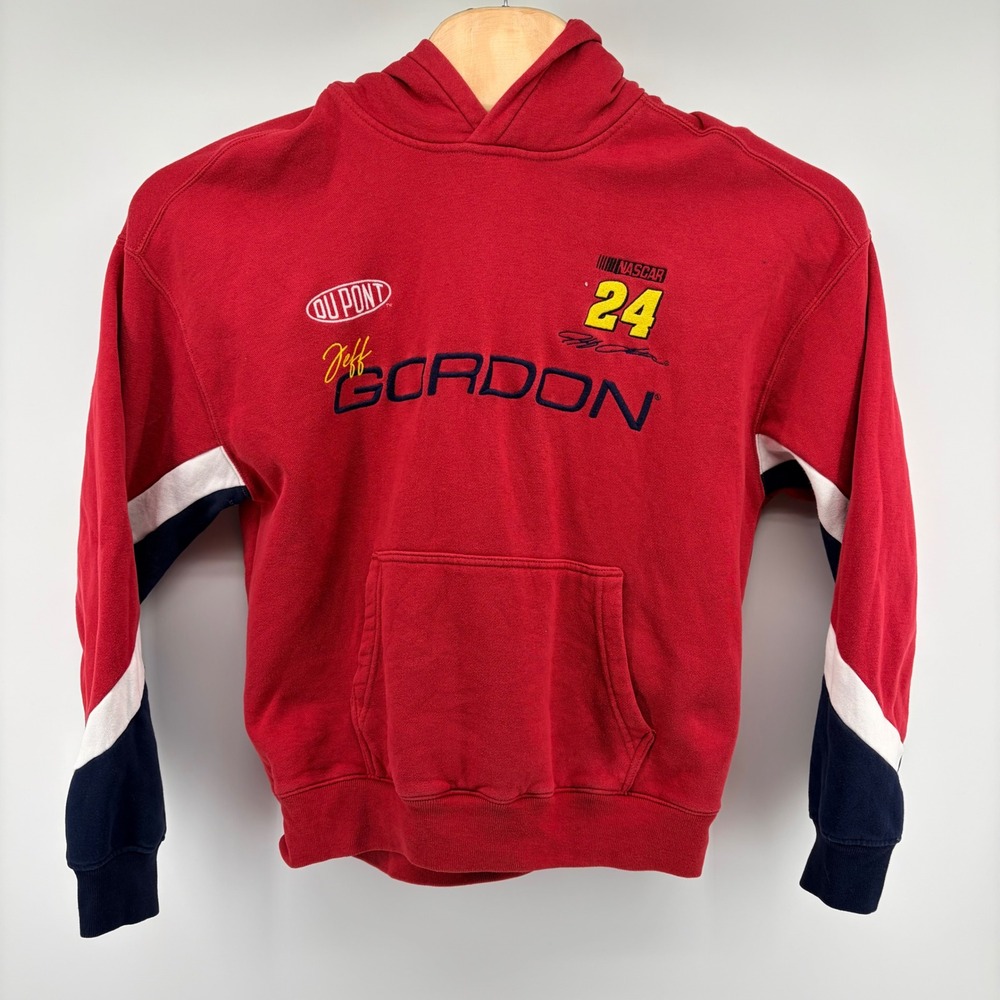 Hollister Jeff Gordon NASCAR Hoodie DuPont 24 Racing Red Boxy Fit Mens Size M